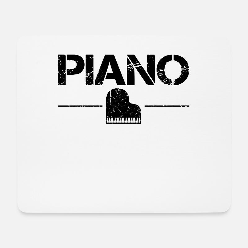 Klavier - Mousepad (Querformat) - Weiß
