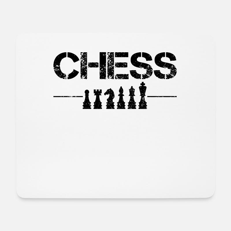 Échecs - Tapis de souris (format paysage) - blanc