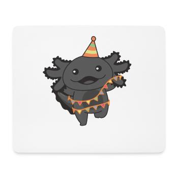 Axolotl pour un anniversaire pour les enfants un anniversaire - Tapis de souris (format paysage) - blanc - Devant