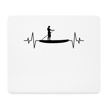 Rythme cardiaque de surf - Tapis de souris (format paysage) - blanc - Devant
