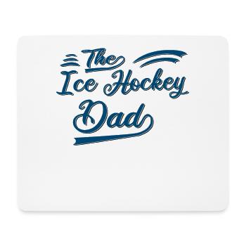 Le papa du hockey sur glace - Tapis de souris (format paysage) - blanc - Devant