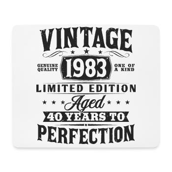 40. Geburtstag Jahrgang 1983 Vintage Retro - Mousepad (Querformat) - Weiß - Vorne