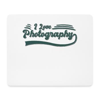J’adore la photographie - Tapis de souris (format paysage) - blanc - Devant