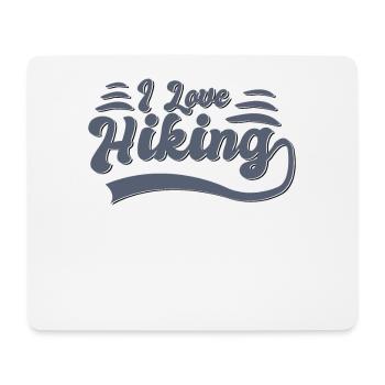 I love hiking - Mouse Pad (horizontal) - white - Front