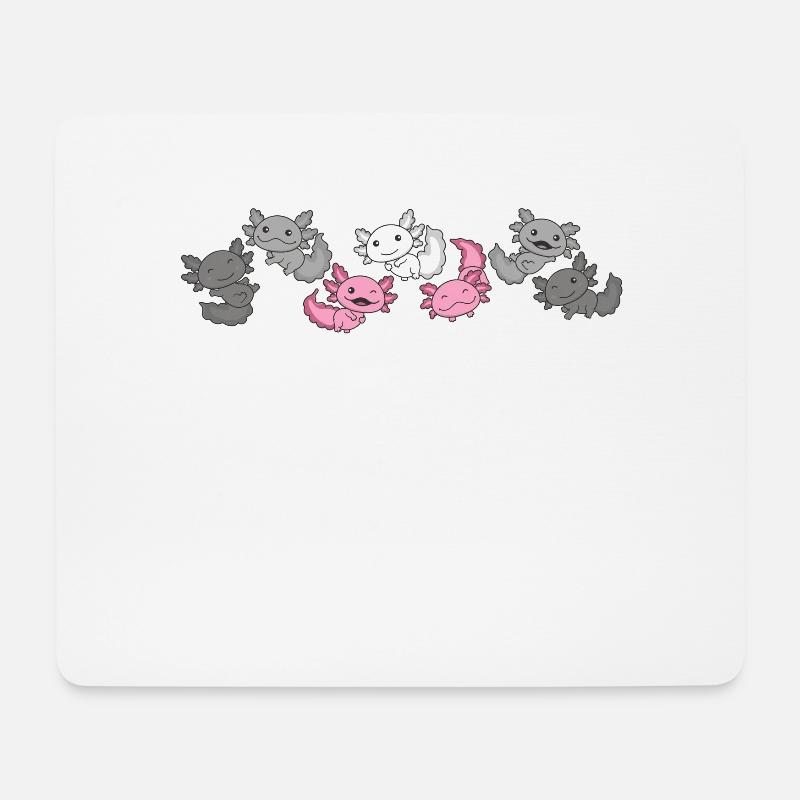 Demigirl Flag Pride LGBTQ süße Axolotl - Mousepad (Querformat) - Weiß