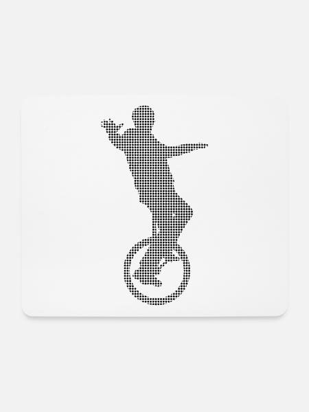 Einrad - Mousepad (Querformat) - Weiß