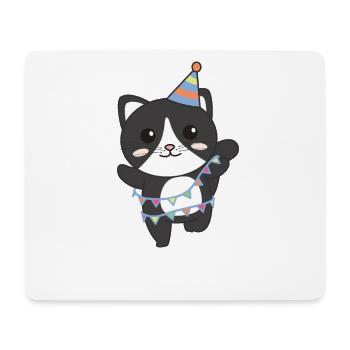 Cat for birthday for children a gift - Mouse Pad (horizontal) - white - Front