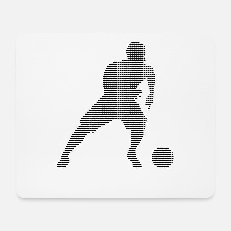 Fußball - Mousepad (Querformat) - Weiß