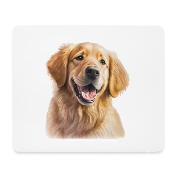 Süßer Golden Retriever Welpe für Hundebesitzer - Mousepad (Querformat) - Weiß - Vorne