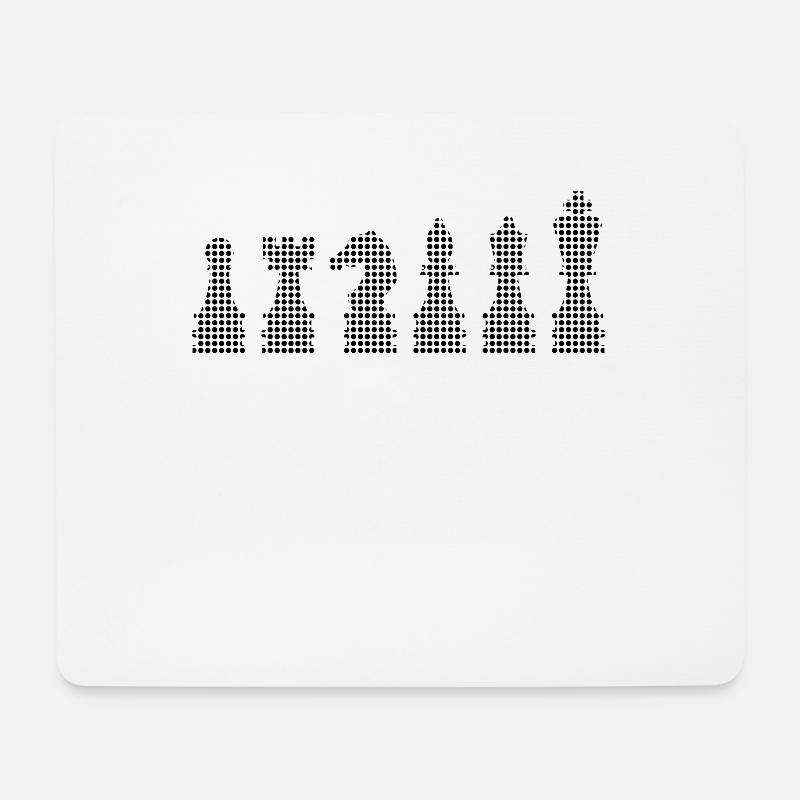 Schach - Mousepad (Querformat) - Weiß