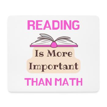 La lecture est plus importante que la lecture aimant les mathématiques - Tapis de souris (format paysage) - blanc - Devant