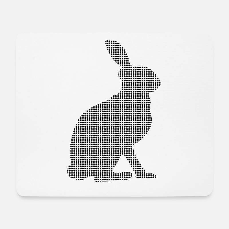 Hase - Mousepad (Querformat) - Weiß