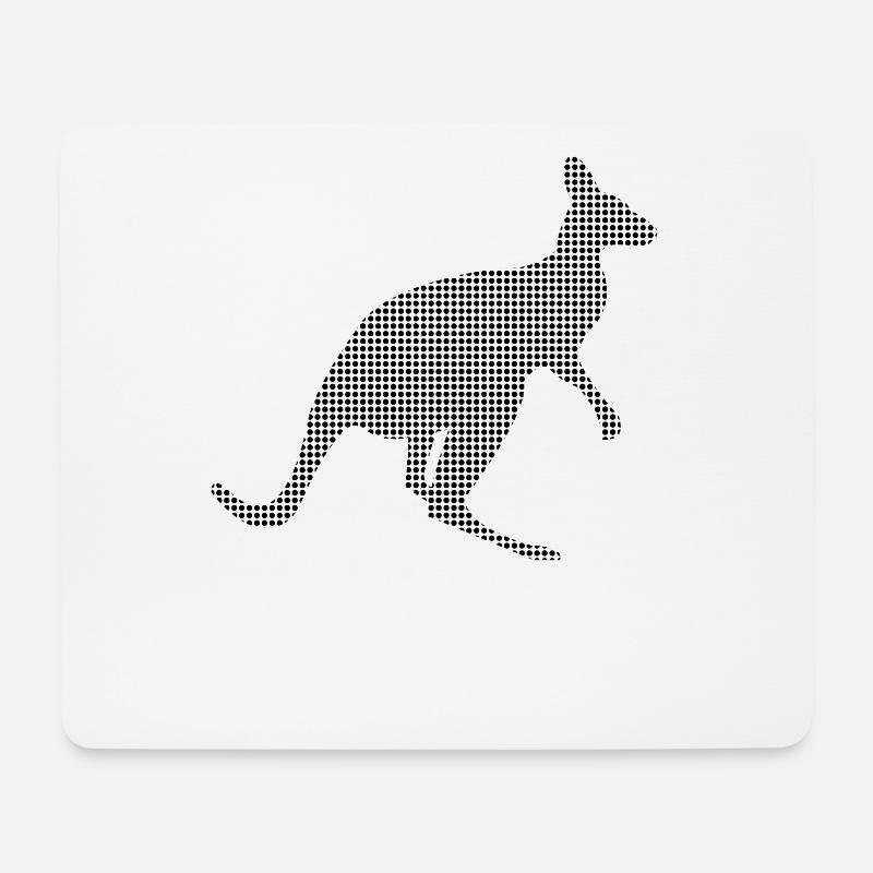 Känguru - Mousepad (Querformat) - Weiß