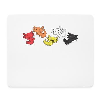 Lithsexual Flag Pride LGBTQ Axolotl - Tapis de souris (format paysage) - blanc - Devant