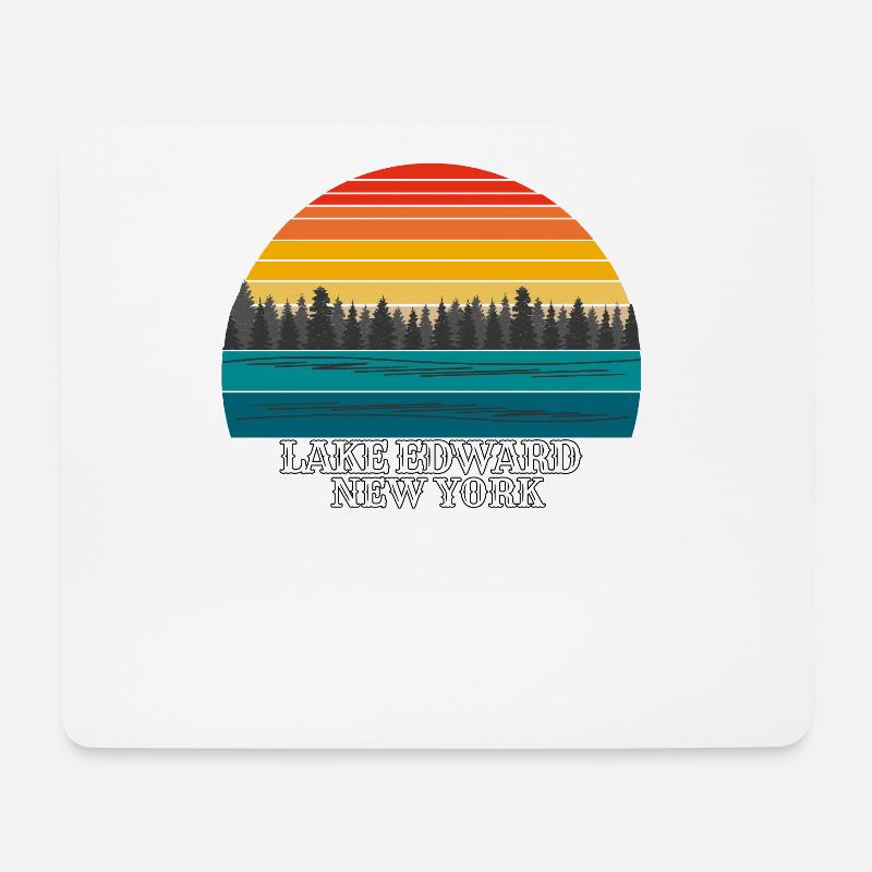 Lake Edward New York - Mousepad (Querformat) - Weiß