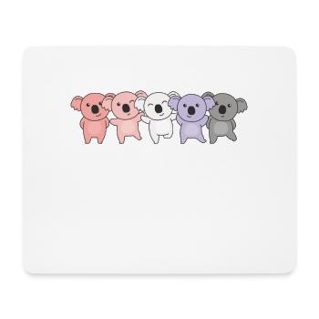 cupioromantic Flag Pride LGBTQ cute koala - Mouse Pad (horizontal) - white - Front