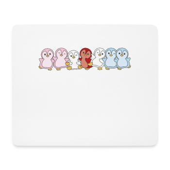hijra Flag Pride LGBTQ süße Pinguin - Mousepad (Querformat) - Weiß - Vorne