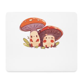 Mushroom Kawaii Cottagecore Vintage for Mushroom Lovers - Mouse Pad (horizontal) - white - Front