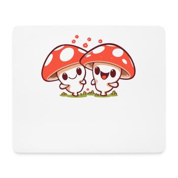 Kawaii Mushrooms Cottagecore Vintage for Mushroom Lovers - Mouse Pad (horizontal) - white - Front