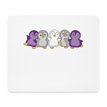graysexuell Flag Pride LGBTQ süße Pinguin - Mousepad (Querformat) - Weiß - Vorne