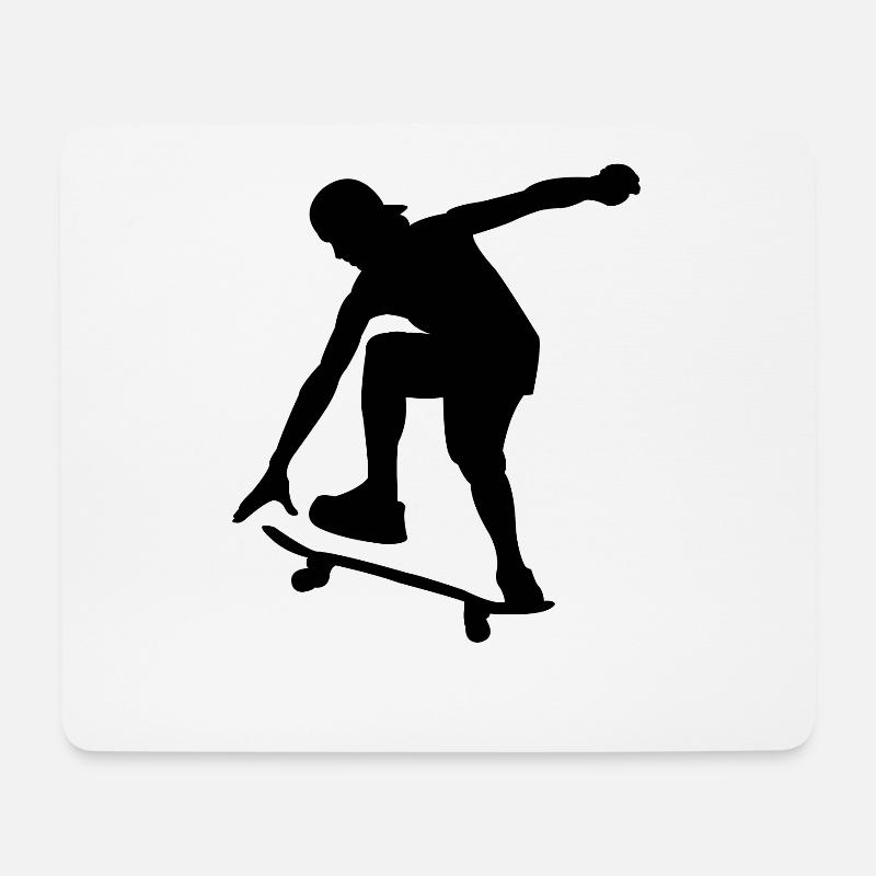 Skater - Mousepad (Querformat) - Weiß