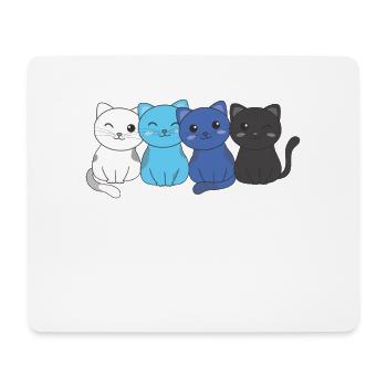 transmasc Flag Pride LGBTQ Cute Cat Bunch - Mouse Pad (horizontal) - white - Front