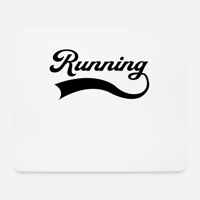 Laufen Ausdauersport Schriftzug - Mousepad (Querformat) - Weiß