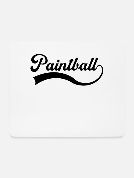 Paintball Schriftzug - Mousepad (Querformat) - Weiß