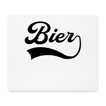 Bier Schriftzug - Mousepad (Querformat) - Weiß - Vorne