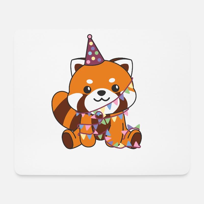 Roter Panda zum Geburtstag für Kinder Geburtstag - Mousepad (Querformat) - Weiß