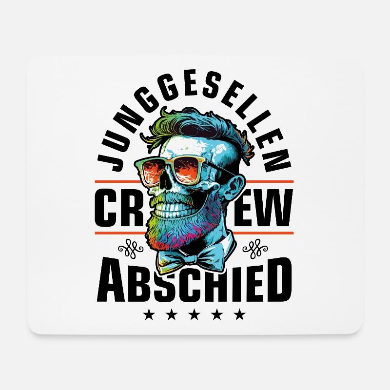 jga crew junggesellenabschied party - Mousepad (Querformat) - Weiß