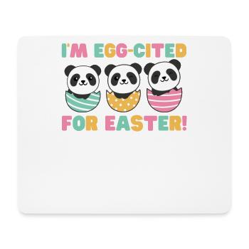süße Pandas zu Ostern mit Ostereiern Panda - Mousepad (Querformat) - Weiß - Vorne