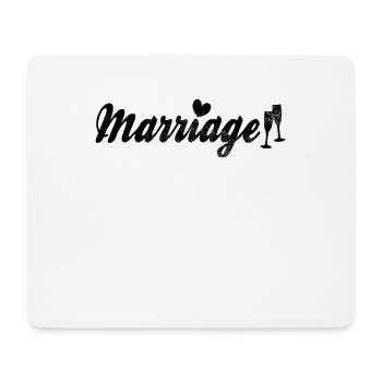Ehe Hochzeit Schriftzug - Mousepad (Querformat) - Weiß - Vorne