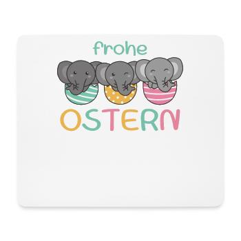 süße Elefanten zu Ostern mit Ostereiern Elefant - Mousepad (Querformat) - Weiß - Vorne