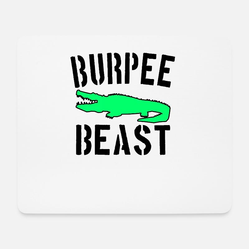 Burpee Beast - Mousepad (Querformat) - Weiß