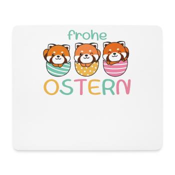 süße Rote Pandas zu Ostern mit Ostereiern - Mousepad (Querformat) - Weiß - Vorne