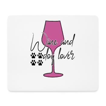 Amateurs de vin et de chiens - Tapis de souris (format paysage) - blanc - Devant