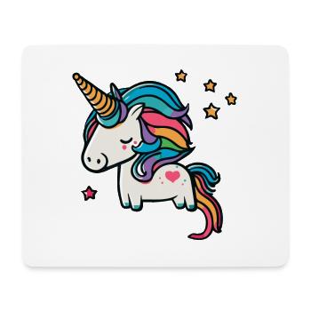 Licorne magique mignonne pour la maternelle et l’école - Tapis de souris (format paysage) - blanc - Devant