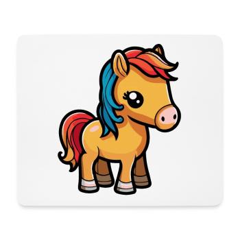 Cute horse for school beginners and kindergarten children - Mouse Pad (horizontal) - white - Front