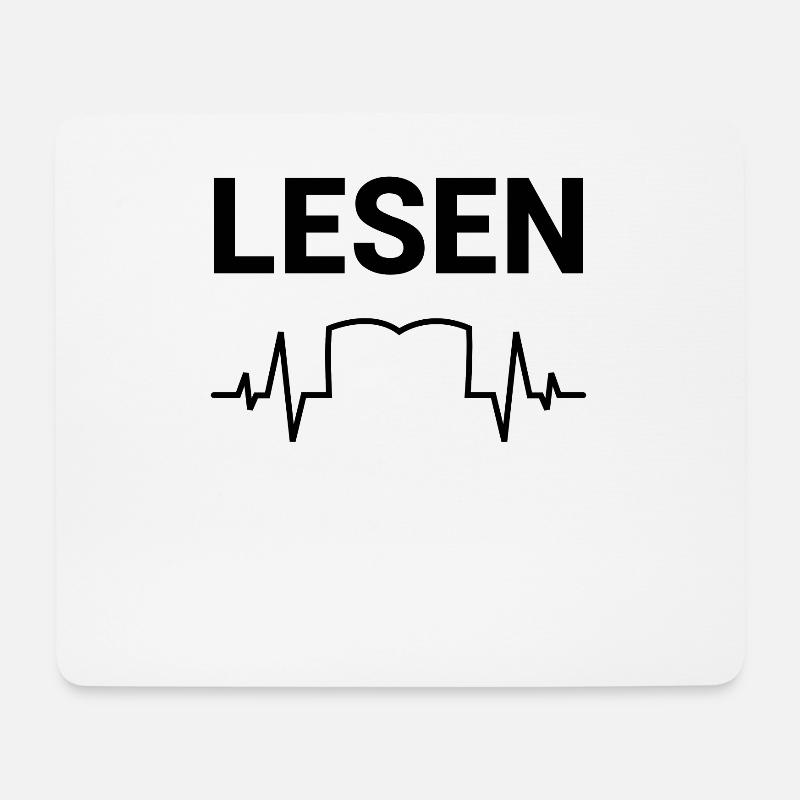 Lesen Buch Herzschlag - Mousepad (Querformat) - Weiß
