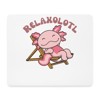 Relaxolotl Axolotl amoureux doux animaux relax - Tapis de souris (format paysage) - blanc - Devant