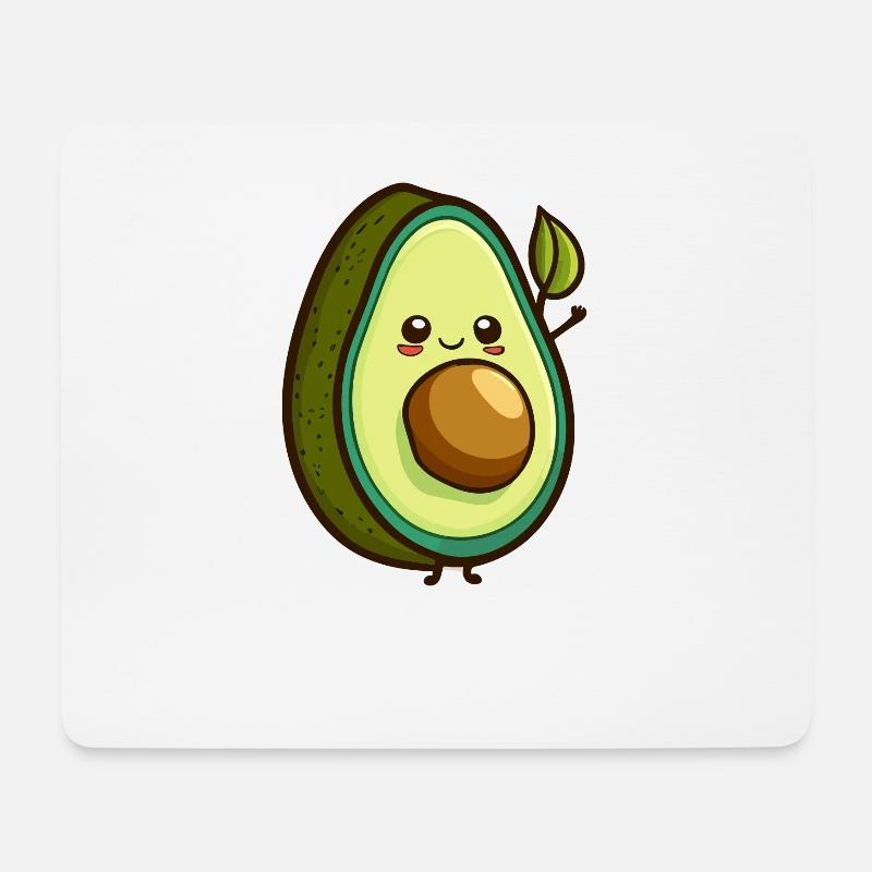 Avocado - Mousepad (Querformat) - Weiß
