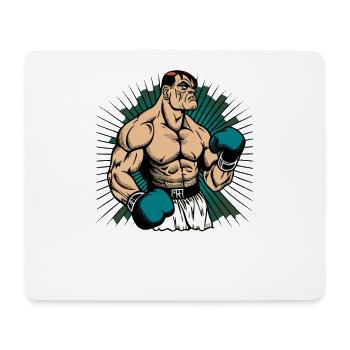 Boxer in comic style - Mouse Pad (horizontal) - white - Front