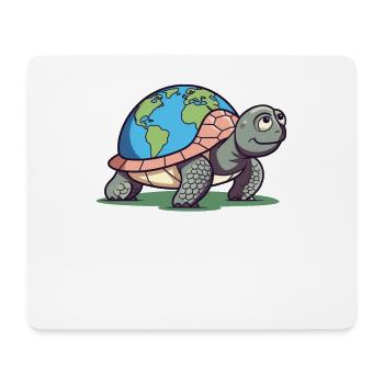 Tortue avec la protection de l’environnement de la Terre Journée mondiale de la Terre - Tapis de souris (format paysage) - blanc - Devant