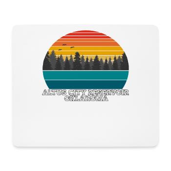Altus City Reservoir Oklahoma - Tapis de souris (format paysage) - blanc - Devant