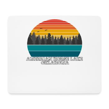 American Horse Lake Oklahoma - Mouse Pad (horizontal) - white - Front