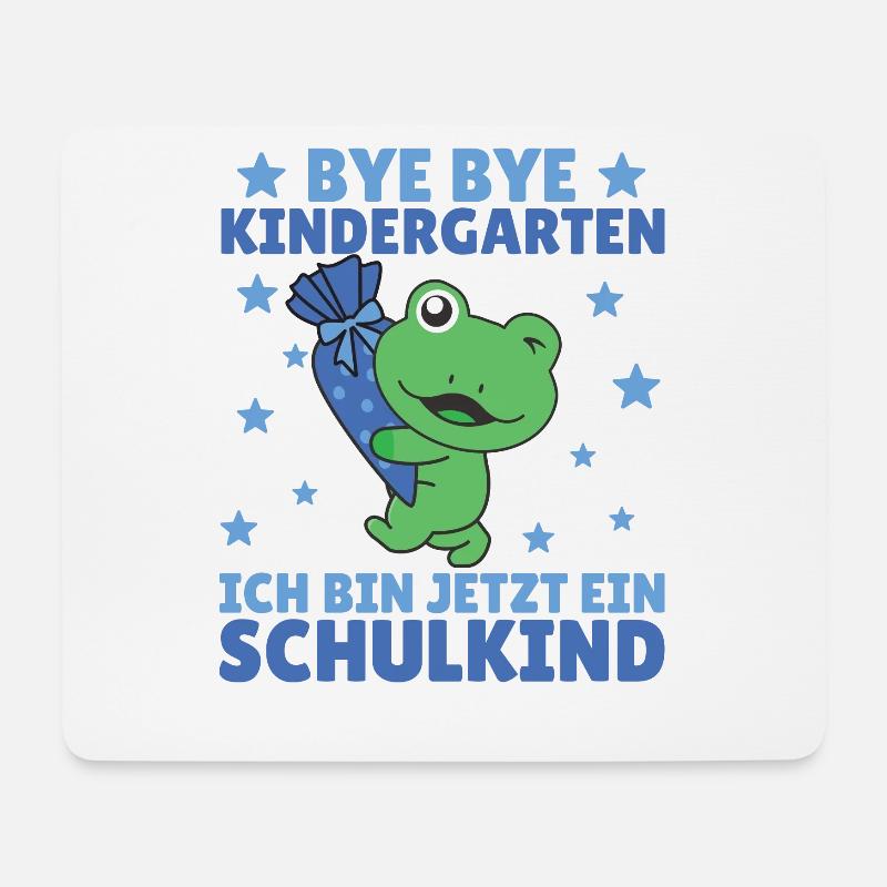 bye bye Kindergarten ich bin jetzt ein Schulkind - Mousepad (Querformat) - Weiß