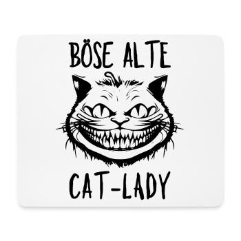 Böse alte Cat-Lady - Grinsekatze Lustiger Spruch - Mousepad (Querformat) - Weiß - Vorne
