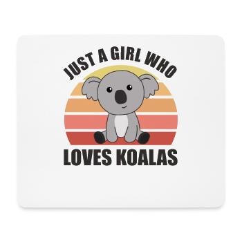Just a girl who loves koalas - cute koala - Mouse Pad (horizontal) - white - Front