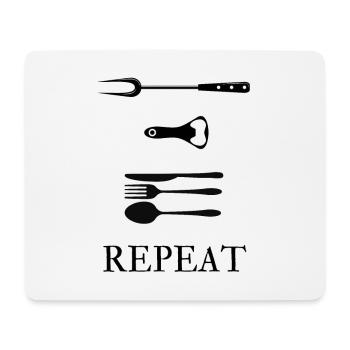 The perfect barbecue outfit for real barbecue guys - Mouse Pad (horizontal) - white - Front